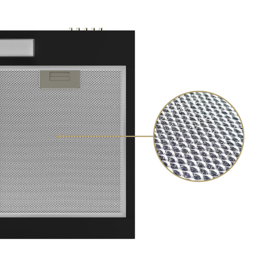 Dunstabzugshaube Unterbau 60cm, Umluft & Abluft, 3 Leistungsstufen, integrierte Unterbauhaube mit Kohlefilter, Schwarz ✅